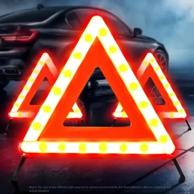 Emergency Exit Sign - Auto Driehoek Rood Reflecterend Statief Opvouwbaar