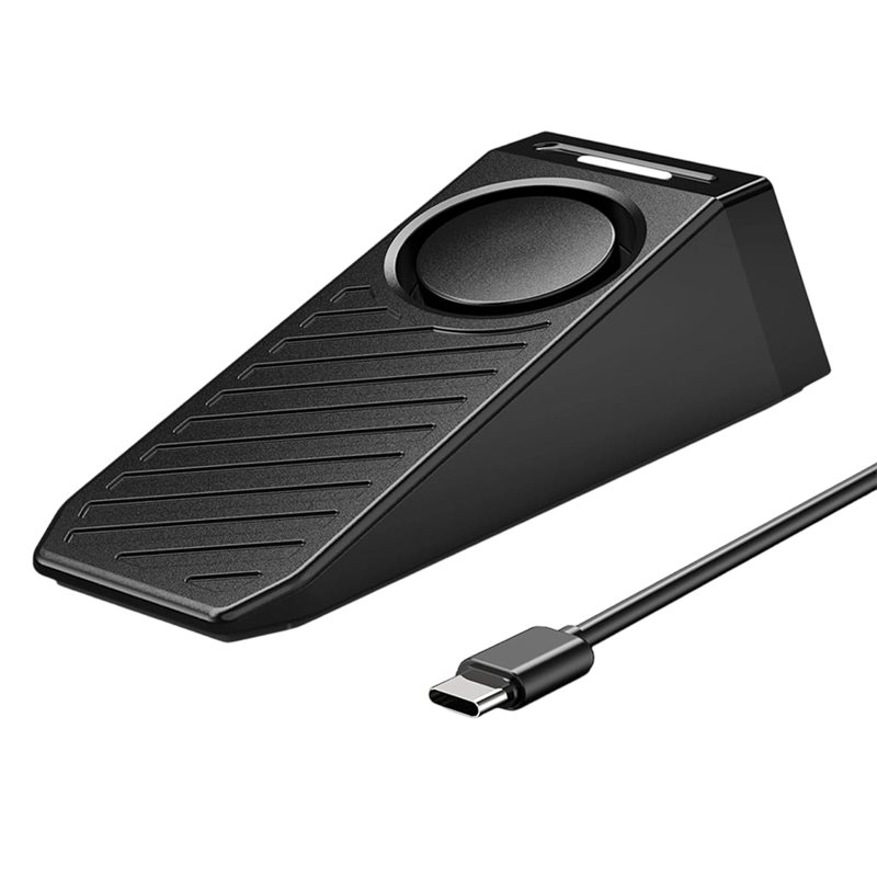 Door Stop Alarm - AB34-Deurstopalarm, deurstopper, oplaadbare deurwigstopalarm met antislip