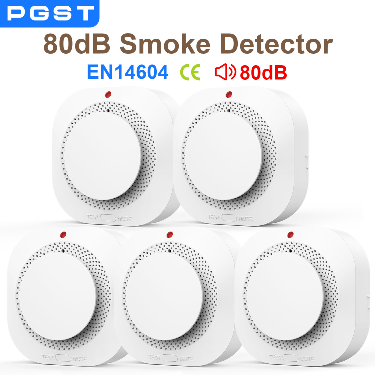 Smoke Detector Interconnected - Onafhankelijk rooksensor Detector Brandalarmsysteem voor thuiskantoor