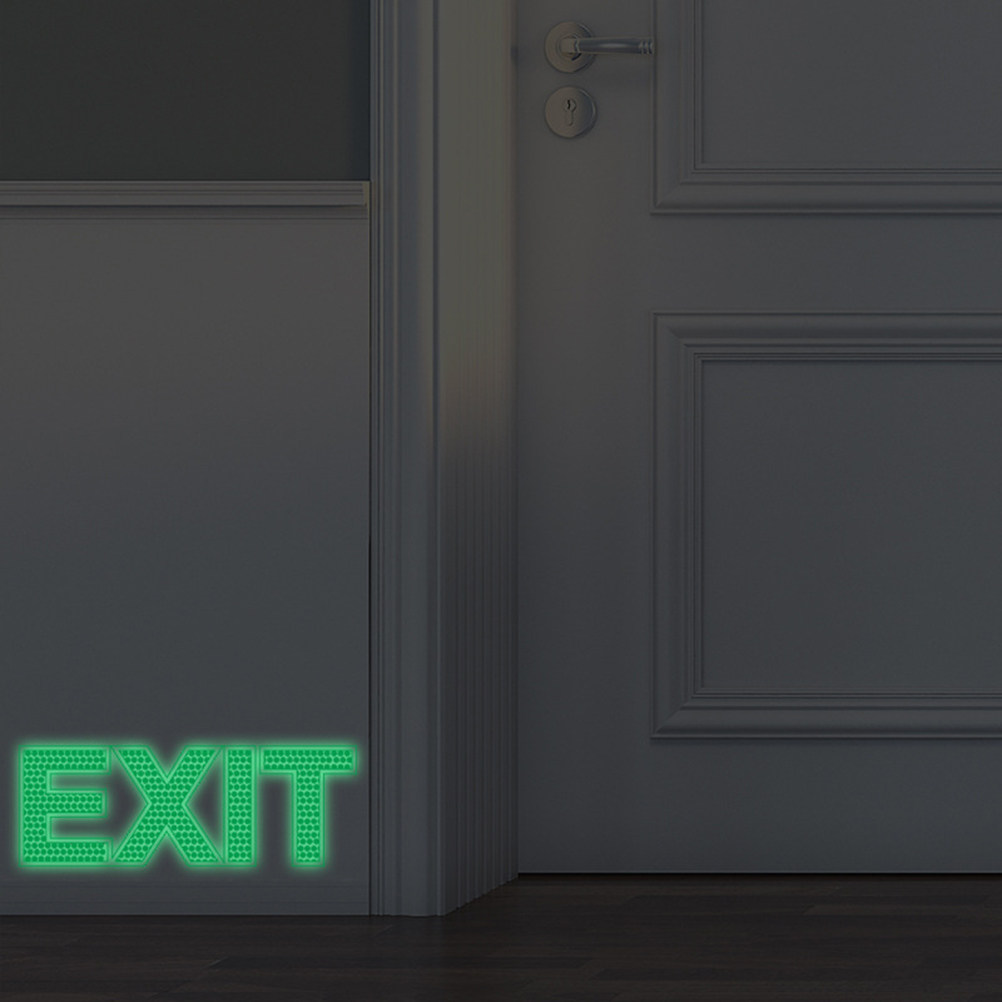 Emergency Exit Sign - Nooduitgangsveiligheidssticker, lichtgevend in het donker, noodbord
