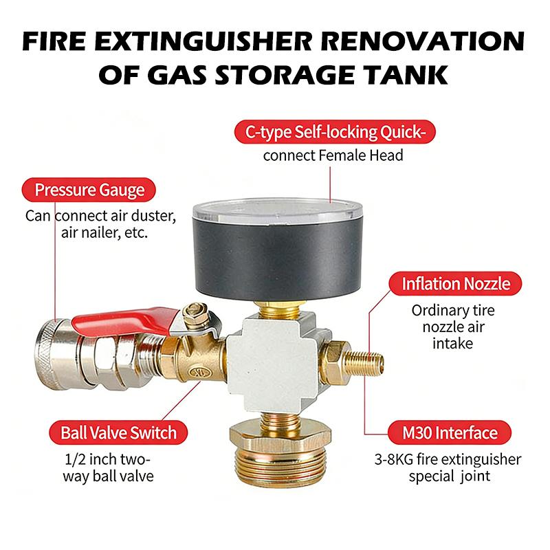 Fire Extinguisher Small - Ombouwset voor luchtpompdrukadapter voor kleine tanks