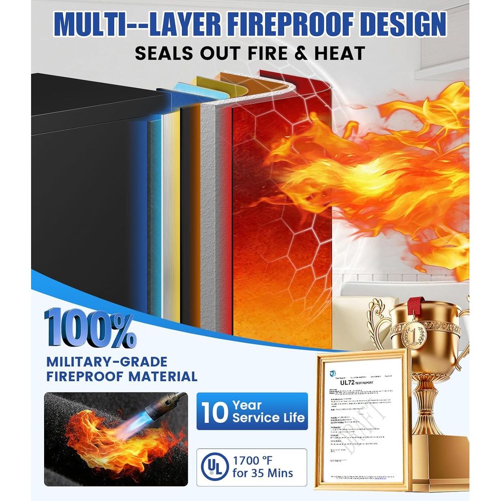 Grote biometrische kluis met 3 - Fire Safe Document recensie en prijs