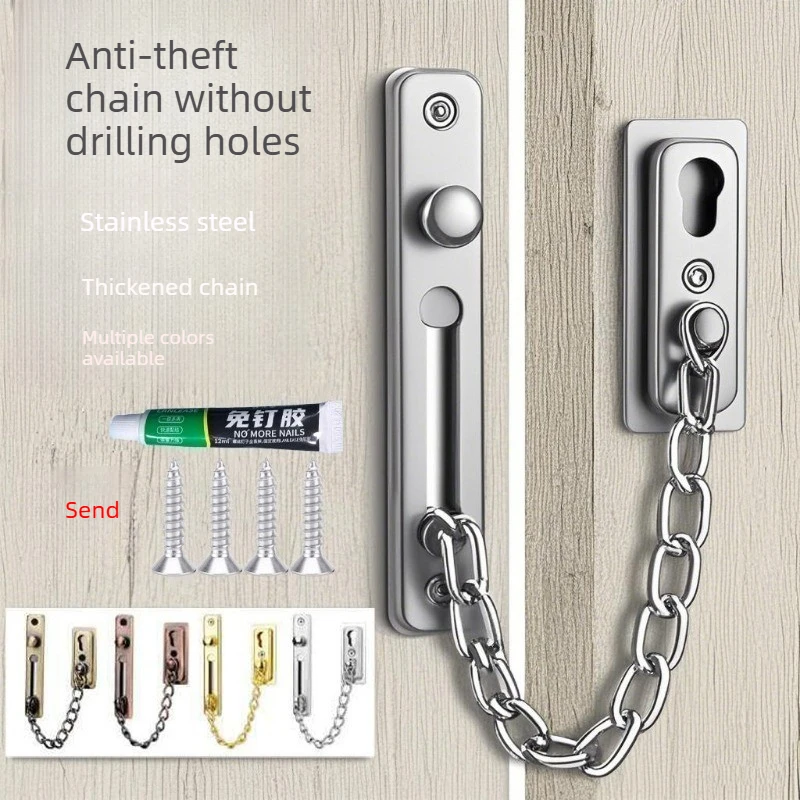 Geen boor nodig, roestvrijstal - Security Chain Door recensie en prijs