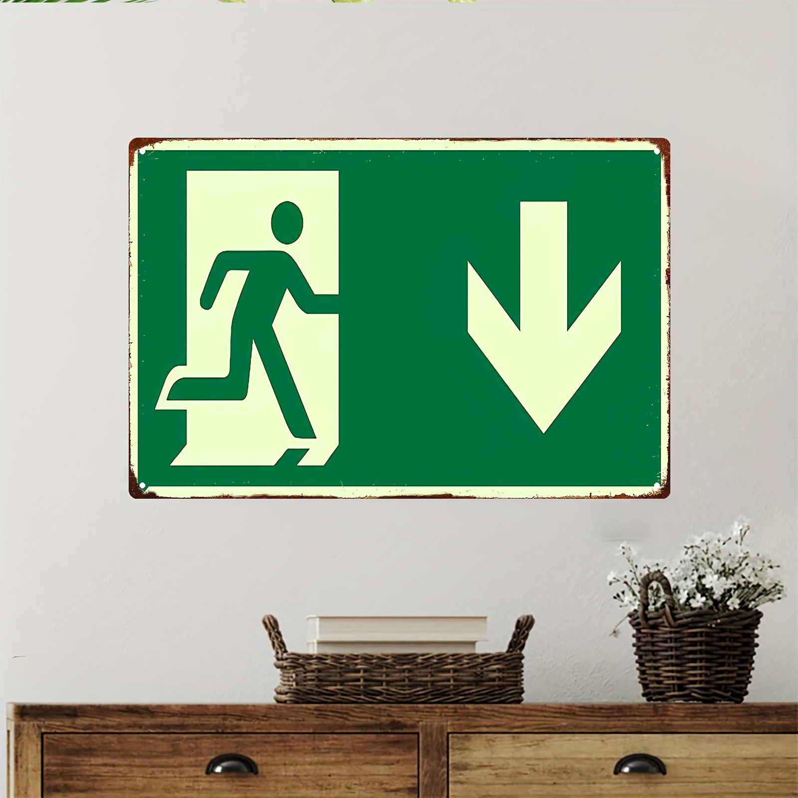 2D vintage metalen ijzeren bor - Emergency Exit Sign recensie en prijs