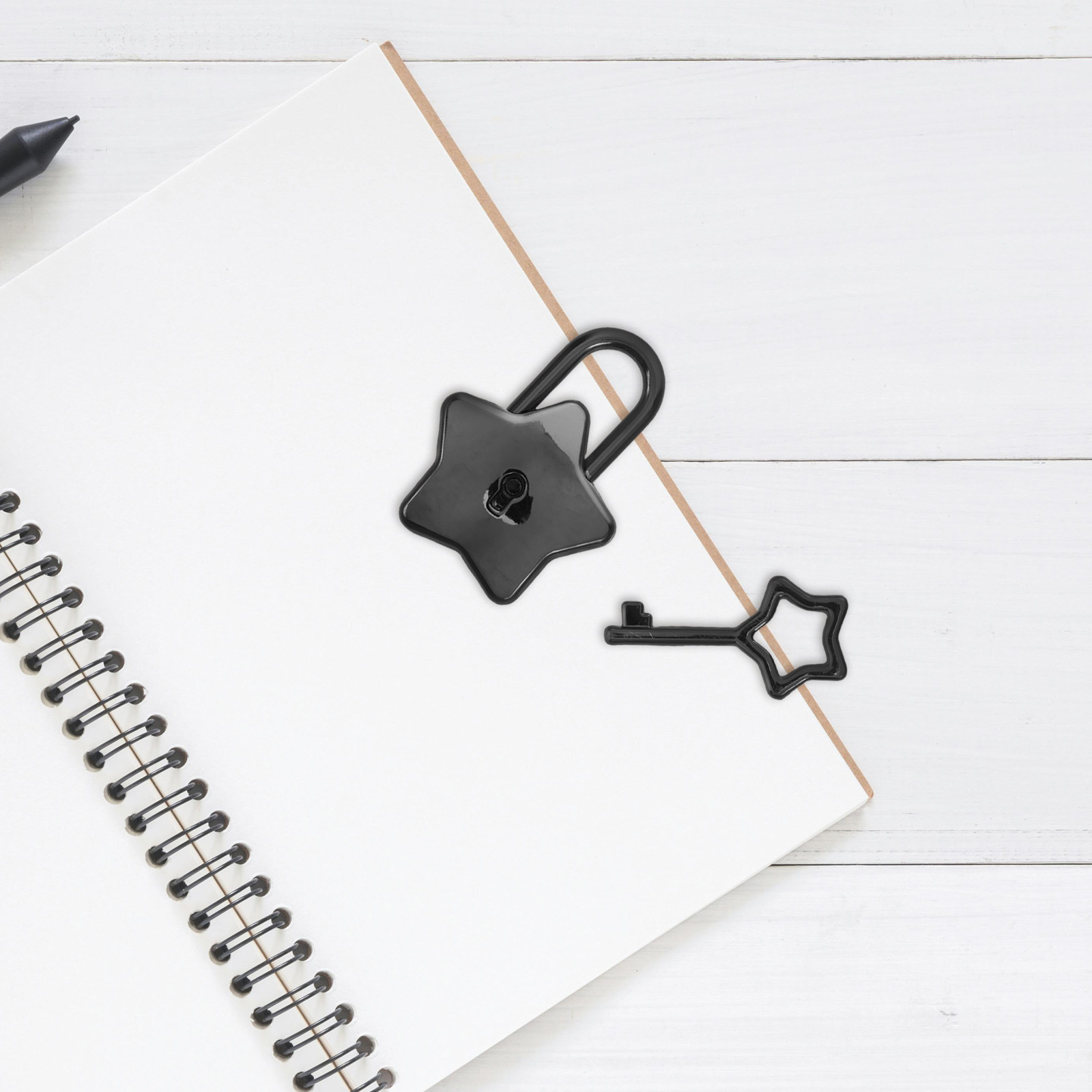 Klein stervormig mini-notitieb - Lockbox Key Secure recensie en prijs