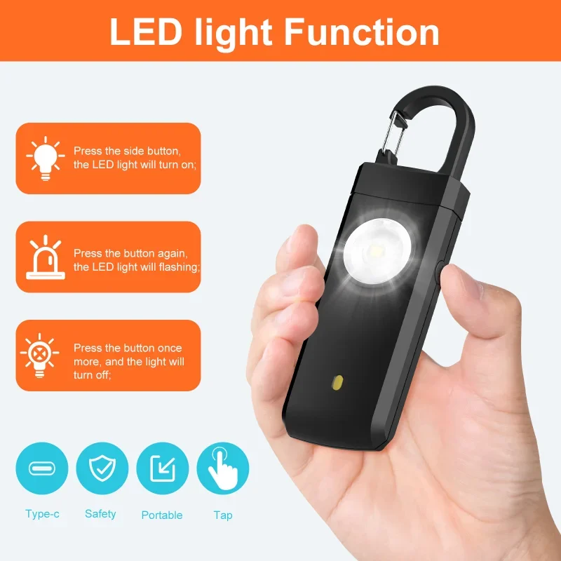 Zelfverdediging LED-zaklamp US - Personal Alarm Keychain recensie en prijs